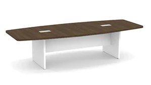 Conference Tables PBD Furniture 10ft Two-Tone Boat Shaped Slab Base Conference Table