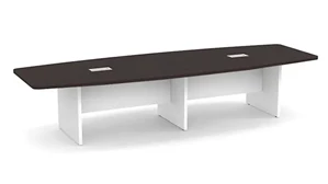 Conference Tables PBD Furniture 12ft Two Tone Boat Shaped Slab Base Conference Table