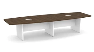 Conference Tables PBD Furniture 12ft Two Tone Boat Shaped Slab Base Conference Table