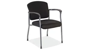 Lobby & Guest Chairs - Metal PBD Furniture Guest Chair with Arms and Titanium Gray Frame