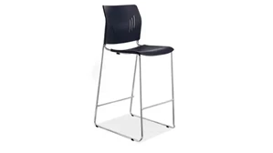 Counter Stools PBD Furniture Polyurethane Stool with Chrome Frame