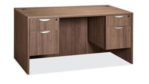 Executive Desks Office Source 66in x 30in Double Hanging Pedestal Desk