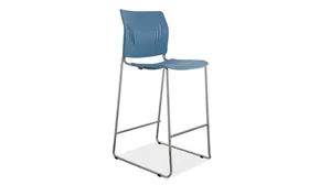 Counter Stools PBD Furniture Polyurethane Stool with Chrome Frame