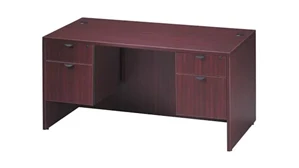 Stand-Alone Double Pedestal Desks PBD Furniture 72in x 24in Double Pedestal Credenza