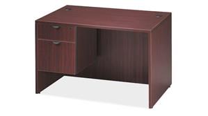 Compact Desks Office Source 48in x 24in Single Pedestal Desk