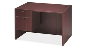 Stand-Alone Single Pedestal Desks PBD Furniture Desk 48in x 30in Single Pedestal