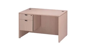 Stand-Alone Single Pedestal Desks PBD Furniture Desk 48in x 24in Single Pedestal