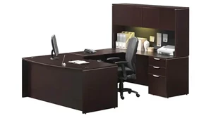 U Shaped Desks with Hutch PBD Furniture U-Shaped Desk with Hutch