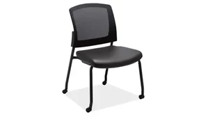 Lobby & Guest Chairs - Metal PBD Furniture Armless Micro Side Chair with Casters