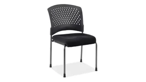 Lobby & Guest Chairs - Metal PBD Furniture Armless Guest Chair with Titanium Frame
