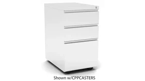 File Cabinets PBD Furniture Metal 3 Drawer Pedestal with Casters