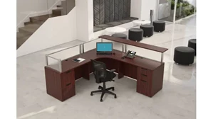 Reception Desks - L Shaped PBD Furniture Borders ll Reception Desk Unit