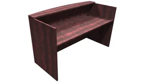 Reception Stand-Alone Desk Performance Bush Furniture Reception Desk with Laminate Transaction Top