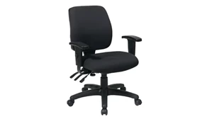 Ergonomic Task Chairs WFB Designs Mid Back Ergonomic Dual-Function w/ Arms Fabric Seat and Back Office Chair