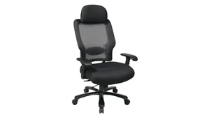Ergonomic Task Chairs WFB Designs Big & Tall Dual Layer Air Grid Mesh Manager Chair with Headrest