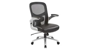 Ergonomic Task Chairs WFB Designs Big & Tall Mesh & Leather Executive Chair