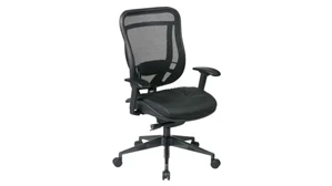 Ergonomic Task Chairs WFB Designs Executive Chair with Mesh Back and Leather Seat