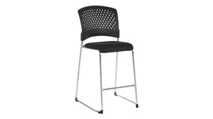 Stools WFB Designs Plastic Vent Back Stool with Black Fabric Seat (Pack of 30)