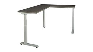Standing Desks - Electronically Adjustable WFB Designs 72in x 72in Height Adjustable L-Desk with 3 Stage Motor