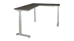 Standing Desks - Electronically Adjustable WFB Designs 72in x 72in Height Adjustable L-Desk with 3 Stage Motor