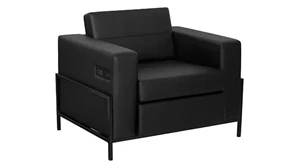 Club & Lounge Chairs WFB Designs Arctic Armchair with Built-In UL Certified USB & USB-C Charging Station