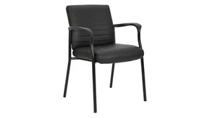 Lobby & Guest Chairs - Metal WFB Designs Low Back Faux Leather Guest Chair