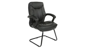 Lobby & Guest Chairs - Metal WFB Designs Mid Back Faux Leather Guest Chair