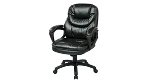 Ergonomic Task Chairs WFB Designs Faux Leather Manager Chair with Padded Arms
