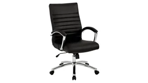Conference Room Chairs WFB Designs Mid Back Faux Leather Chair