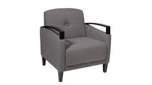 Club & Lounge Chairs WFB Designs Chair with Espresso Wood Accents in Essential Fabrics