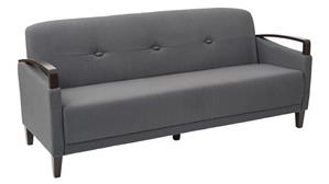 Sofas WFB Designs Sofa with Espresso Wood Accents in Essential Fabrics