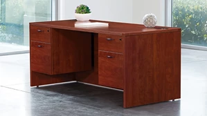 Stand-Alone Double Pedestal Desks Office Star Neenah Desk 72in W x 36in D with 2 Pedestals