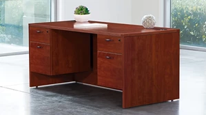 Stand-Alone Double Pedestal Desks Office Star Double Hanging Pedestal Desk 60in x 30in