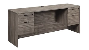 Stand-Alone Double Pedestal Desks Office Star Neenah Desk 66in W x 24in D with 2 Pedestals