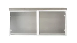 Desk Hutches WFB Designs 36in W Wall Mount Hutch with Glass Doors