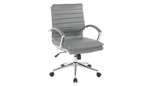 Conference Room Chairs WFB Designs Mid Back Manager Faux Leather Chair