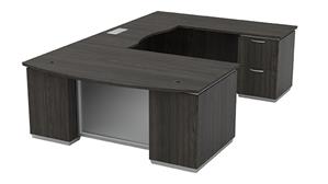 U Shaped Double Pedestal Desks WFB Designs Bow Front U-Desk