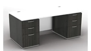 Stand-Alone Double Pedestal Desks WFB Designs 72in x 36in Double Pedestal Desk