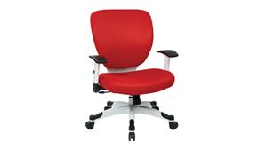 Ergonomic Task Chairs WFB Designs Fabric Seat and Back Office Chair with White Frame and Adjustable Flip Arms