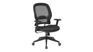 Ergonomic Task Chairs WFB Designs Light Mesh Back and Black Fabric Mesh Seat Office Chair with Adjustable Lumbar