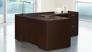 L Shaped Double Pedestal Desks WFB Designs L-Shape Double Pedestal Desk - 66in x 78in