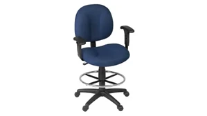 Task & Desk Chairs Regency Furniture Computer Task Chair with Adjustable Arms & Drafting Kit