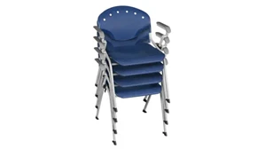 Stacking Chairs Regency Furniture Stack Chair with Arms - 4 Pack