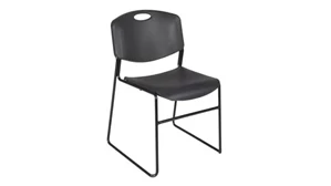 Stackable Meeting Chairs Regency Furniture Ultra Compact Metal Frame Armless Stackable Chair (4 Pack)