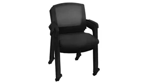 Stackable Meeting Chairs Regency Furniture Mobile Office Mesh Side Chair - 4 Pack