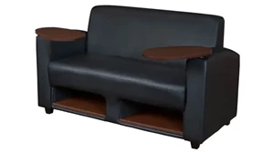 Loveseats Regency Furniture Tablet Arm Loveseat w/ Storage