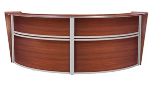 Reception Desks - U Shaped Regency Furniture Double-Unit Reception Curved Desk Workstation