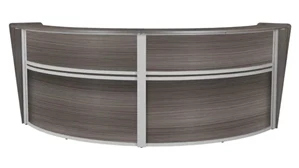 Reception Desks - U Shaped Regency Furniture Double-Unit Reception Curved Desk Workstation