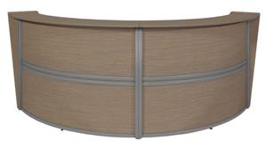 Reception Desks - U Shaped Regency Furniture Double-Unit Reception Curved Desk Workstation