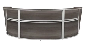 Reception Desks - U Shaped Regency Furniture Triple-Unit Reception Curved Desk Workstation
